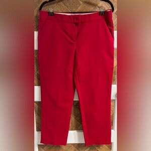 Sandro Studio Magenta Cropped Work Pants Size 10